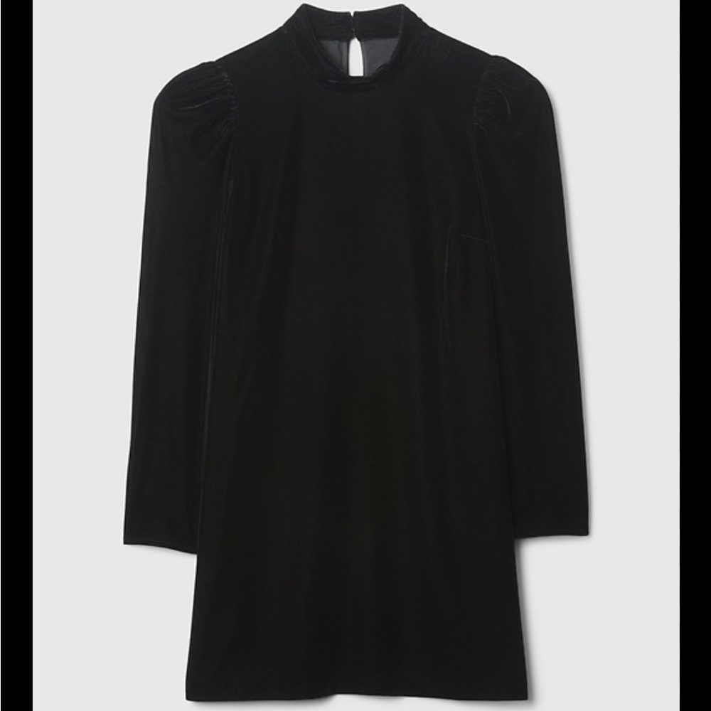 Gap Recycled Velvet Puff-Sleeve Mini Dress